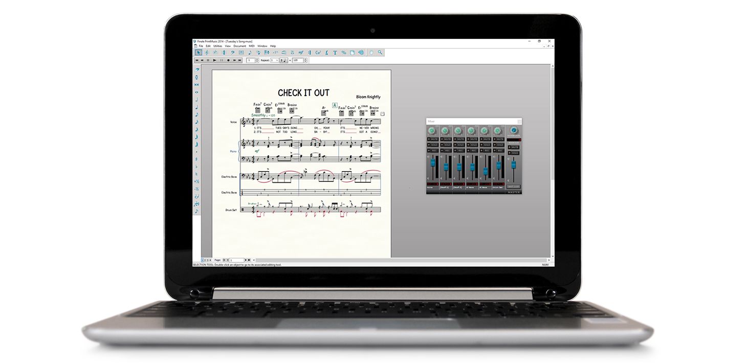 transpose in finale notepad