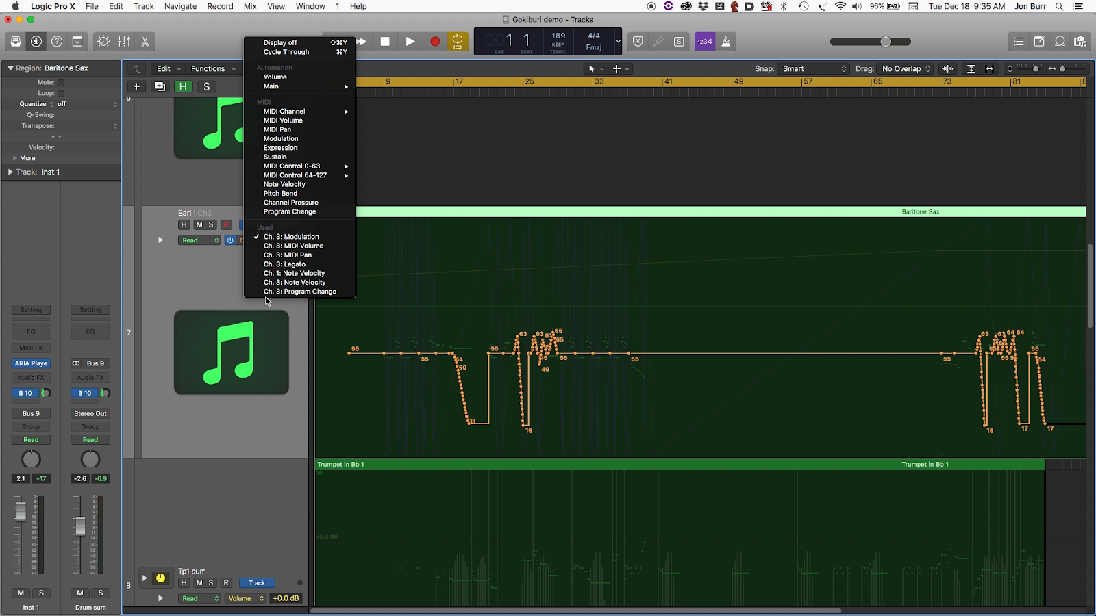 Using Garritan sounds in Digital Performer 8